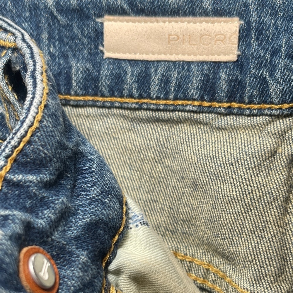 Anthropologie Pilcro Patchwork Boyfriend Jeans Women’s 27 Distressed Denim - Picture 6 of 9